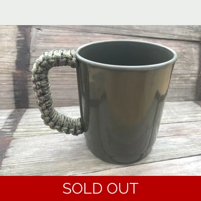 Multi Camo Paracord 'Cobra Wrapped' Carp Fishing Mug